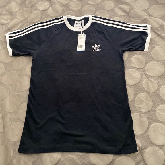 adidas Other - Adidas 3-Stripes Black Ringer T-Shirt